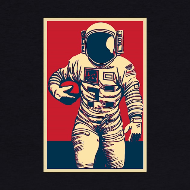 Astronaut Football Player by DesignArchitect